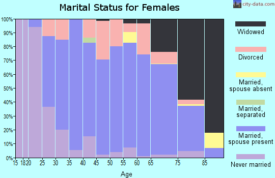 Zip code 53555 marital status for females