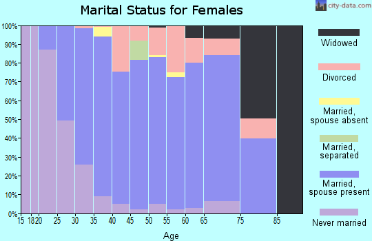 Zip code 53563 marital status for females