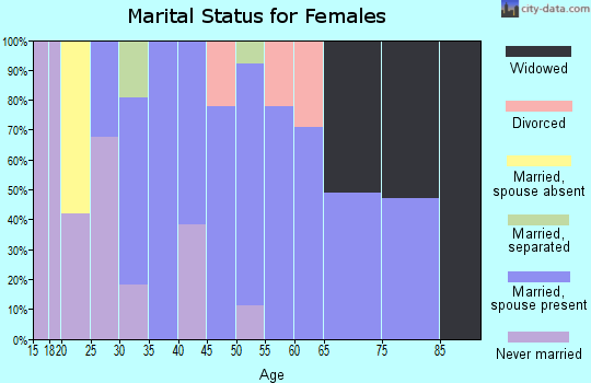 Zip code 53598 marital status for females