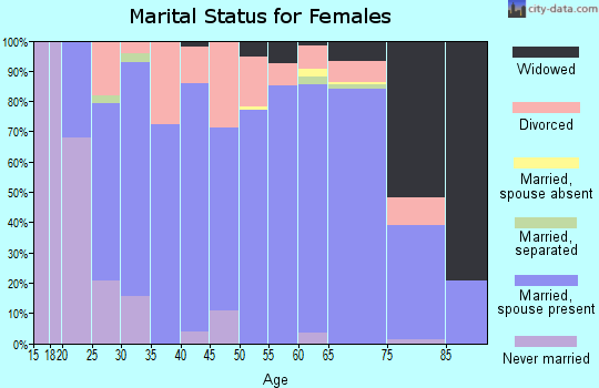 Zip code 53941 marital status for females