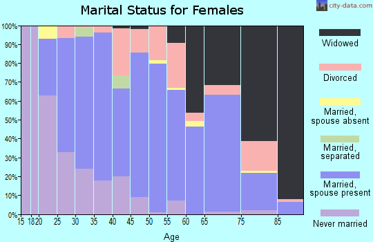 Zip code 54002 marital status for females