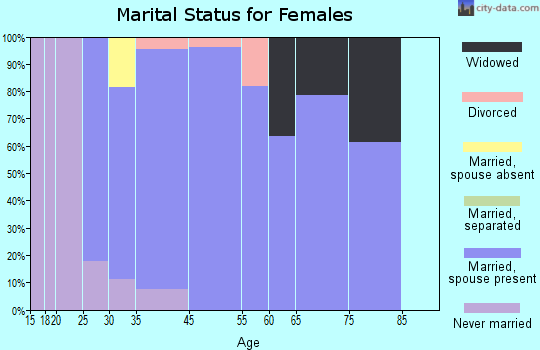 Zip code 54012 marital status for females