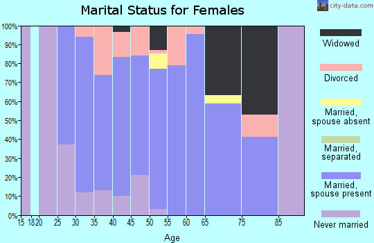 Zip code 54027 marital status for females