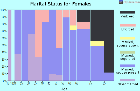 Zip code 54102 marital status for females