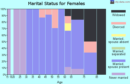 Zip code 54103 marital status for females