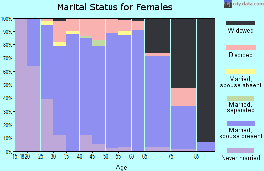 Zip code 54106 marital status for females