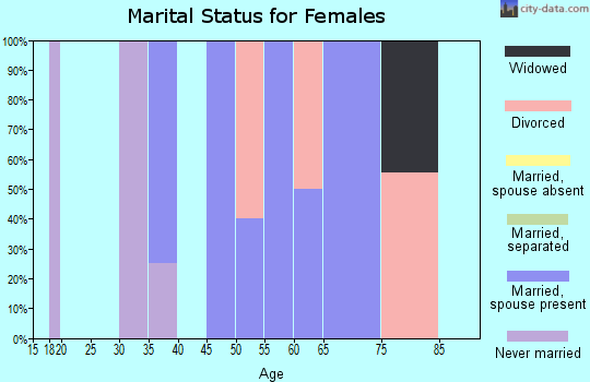Zip code 54120 marital status for females