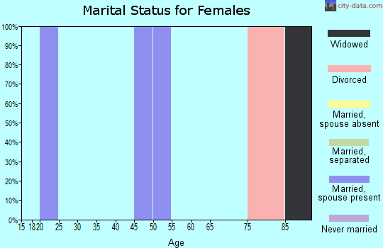 Zip code 54127 marital status for females