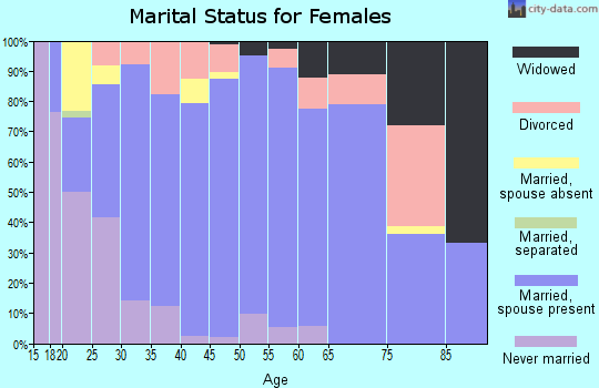 Zip code 54129 marital status for females
