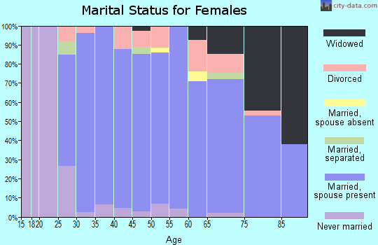 Zip code 54139 marital status for females