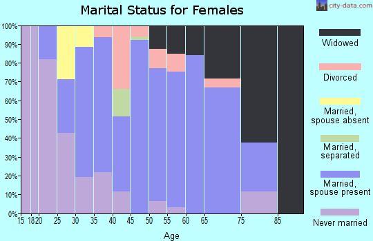 Zip code 54155 marital status for females