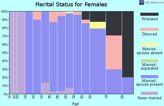 Zip code 54169 marital status for females