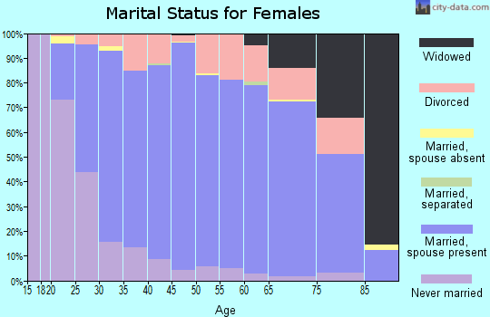Zip code 54313 marital status for females