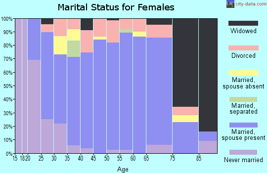 Zip code 54406 marital status for females