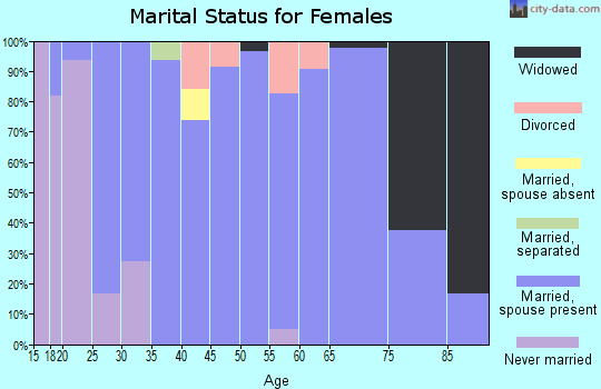 Zip code 54408 marital status for females