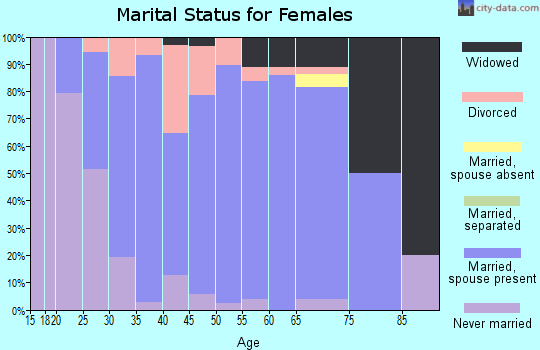 Zip code 54440 marital status for females