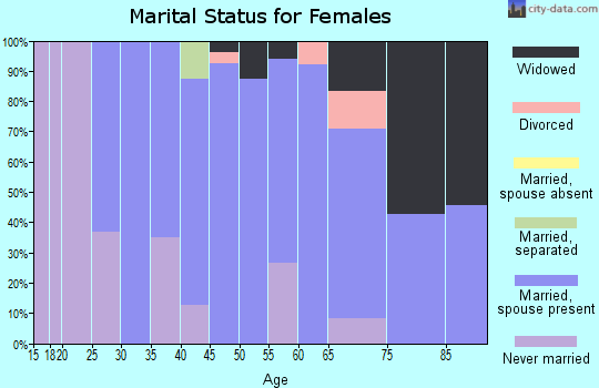 Zip code 54441 marital status for females