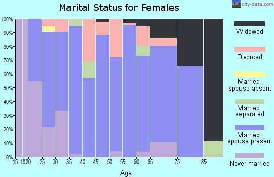 Zip code 54443 marital status for females