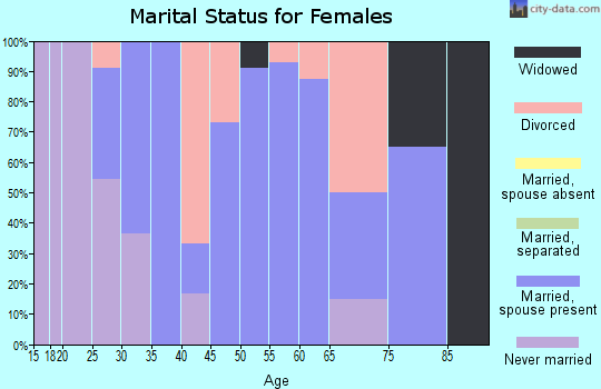 Zip code 54447 marital status for females