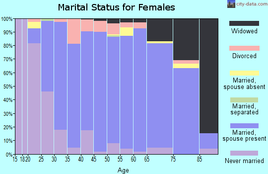 Zip code 54448 marital status for females