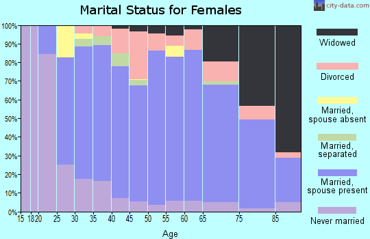 Zip code 54455 marital status for females