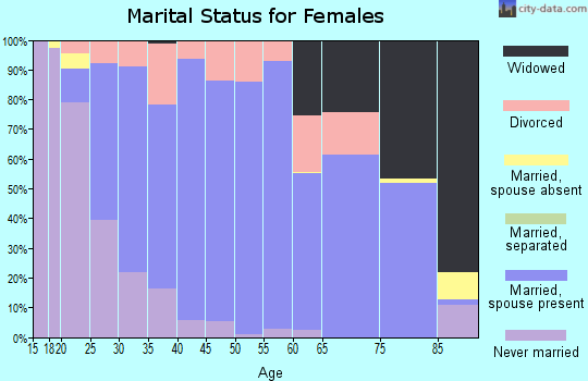 Zip code 54467 marital status for females