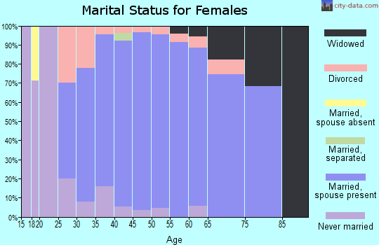 Zip code 54471 marital status for females