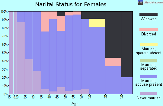 Zip code 54475 marital status for females