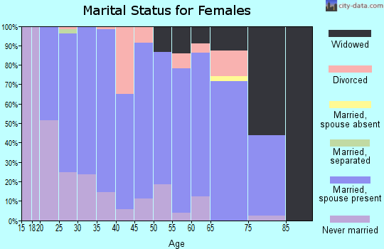 Zip code 54479 marital status for females