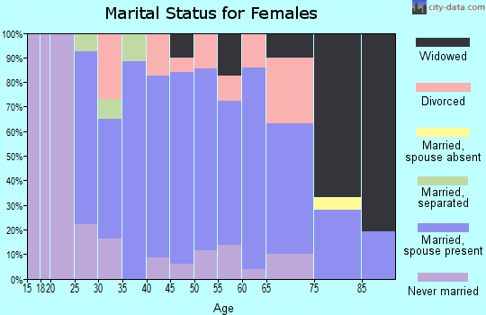 Zip code 54480 marital status for females
