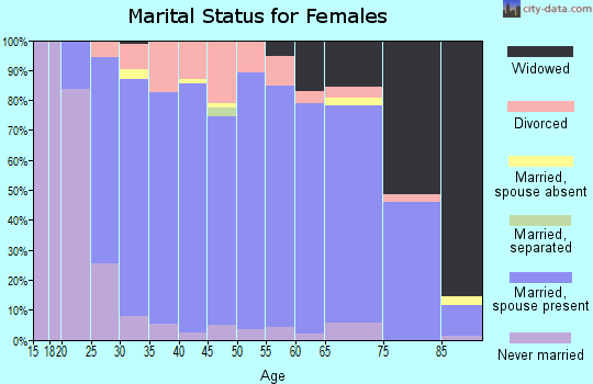 Zip code 54484 marital status for females