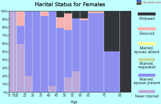 Zip code 54488 marital status for females