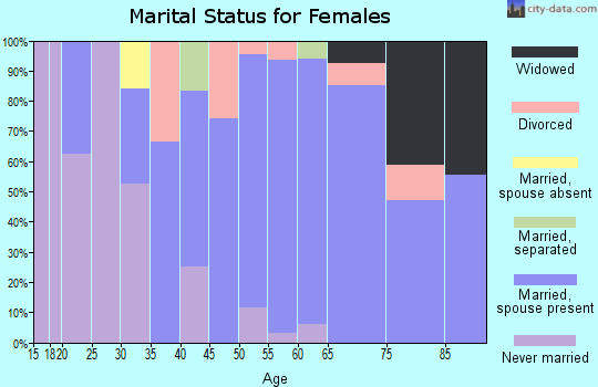 Zip code 54493 marital status for females