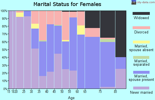 Zip code 54538 marital status for females