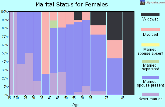 Zip code 54539 marital status for females