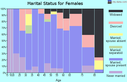 Zip code 54546 marital status for females