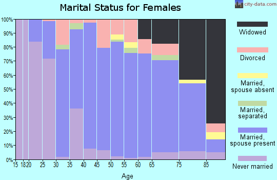 Zip code 54552 marital status for females