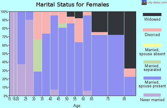 Zip code 54558 marital status for females