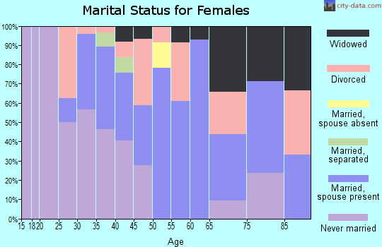 Zip code 54559 marital status for females