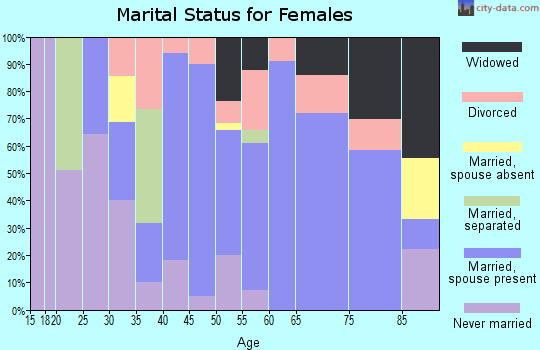 Zip code 54566 marital status for females