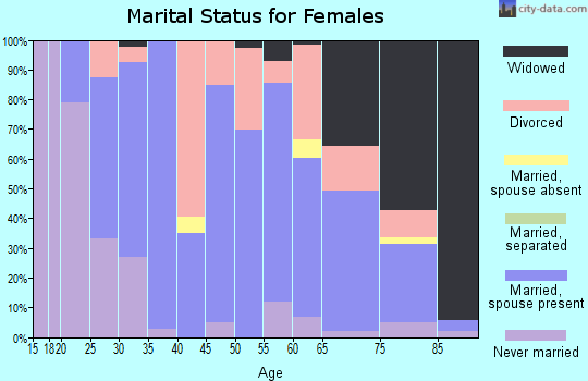 Zip code 54568 marital status for females