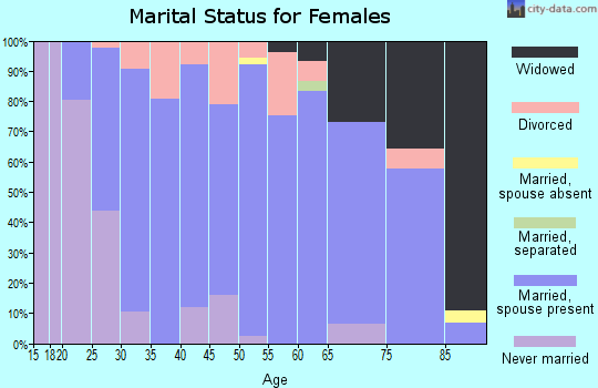 Zip code 54740 marital status for females