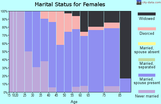 Zip code 54750 marital status for females