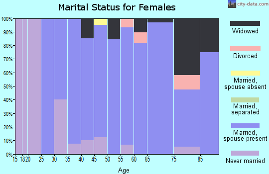 Zip code 54820 marital status for females
