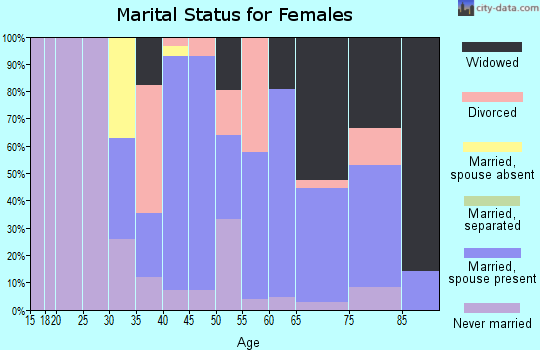 Zip code 54828 marital status for females