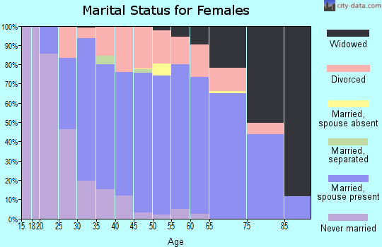 Zip code 54853 marital status for females