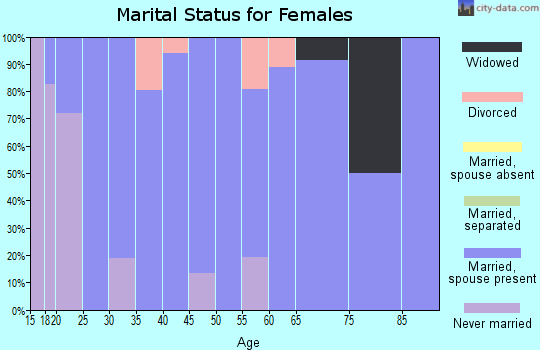 Zip code 54855 marital status for females