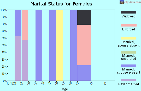Zip code 54861 marital status for females