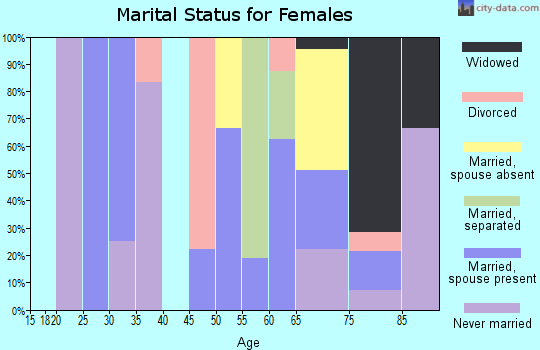 Zip code 54862 marital status for females