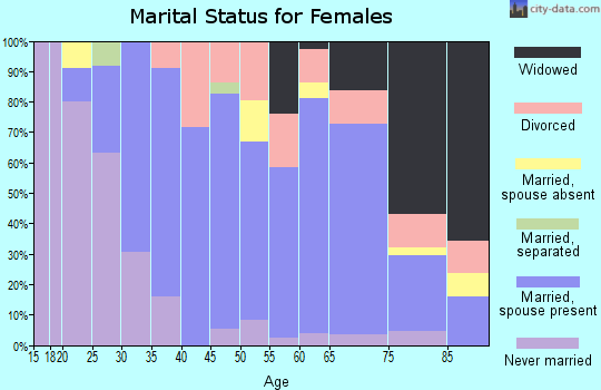 Zip code 54941 marital status for females